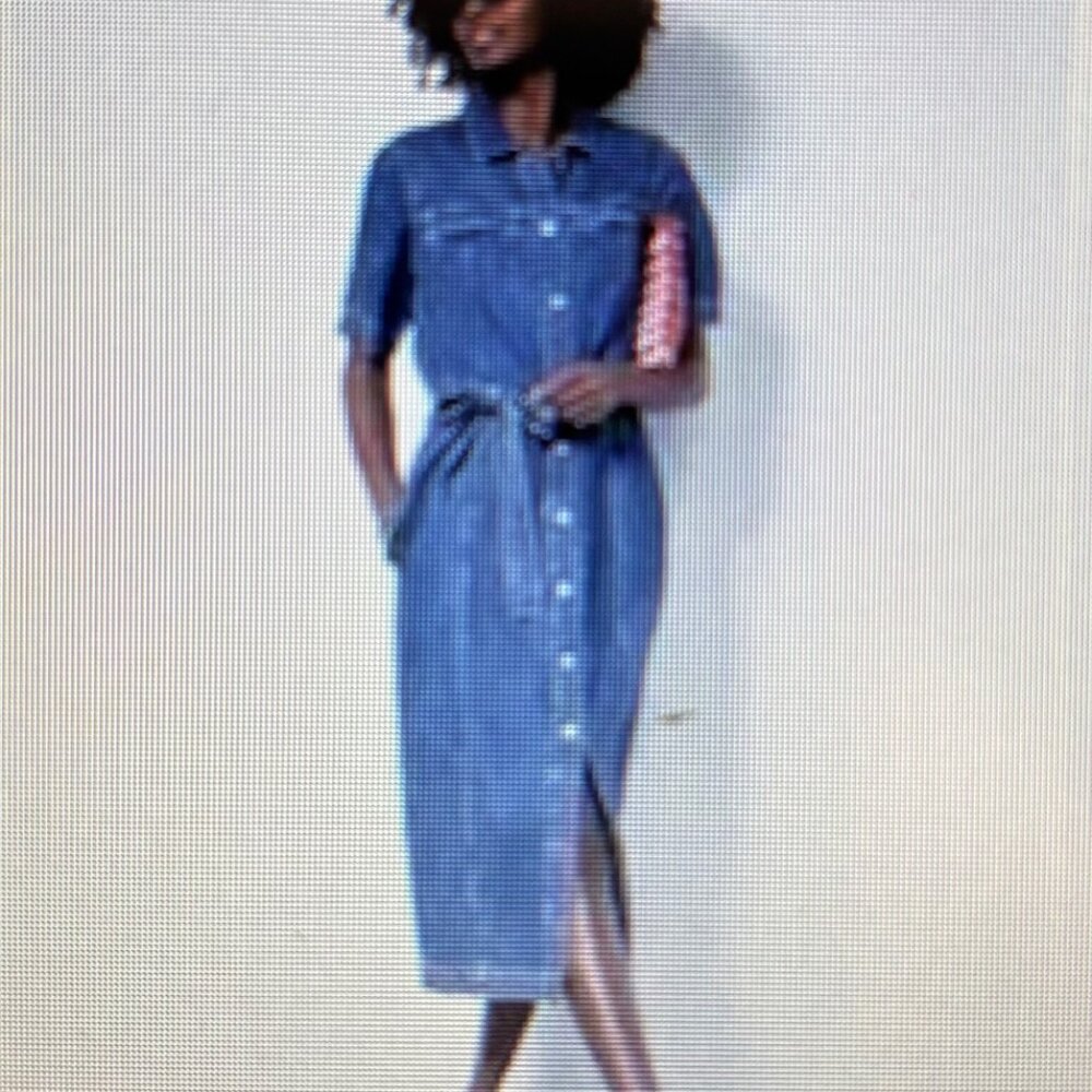 Sanctuary Contemporary Denim Midi Dress NWT Size L